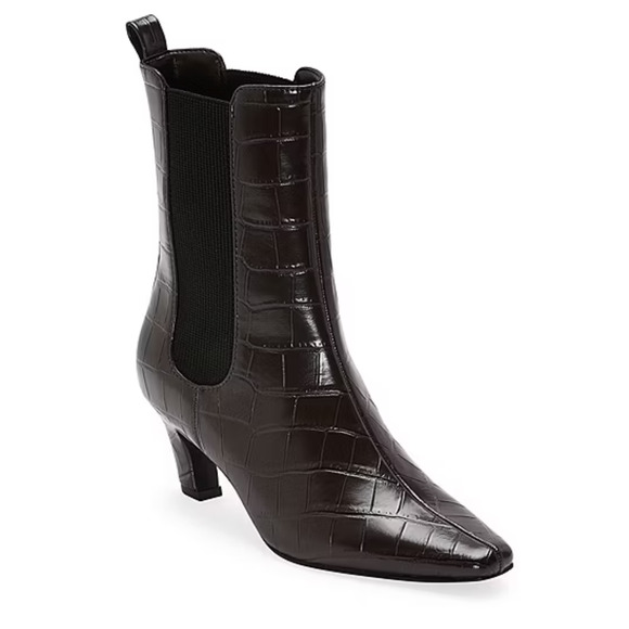 Worthington Women's Tiffany Kitten Heel Booties Chocolate 8M Memory Foam -No Lid - Picture 1 of 10